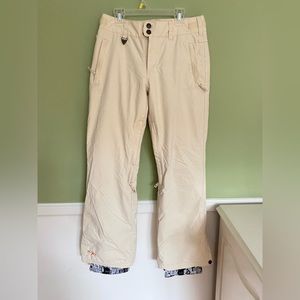 White/Cream Roxy Snow Pants